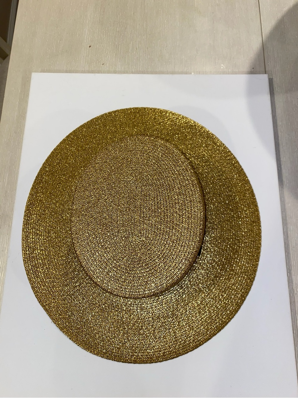 Gucci Lame Gold Straw Hat - Picture 7 of 7